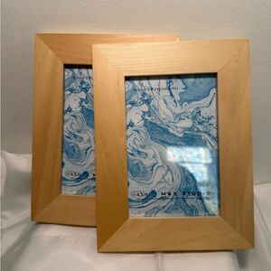 Max Studio Light Wood Picture Frame Duo